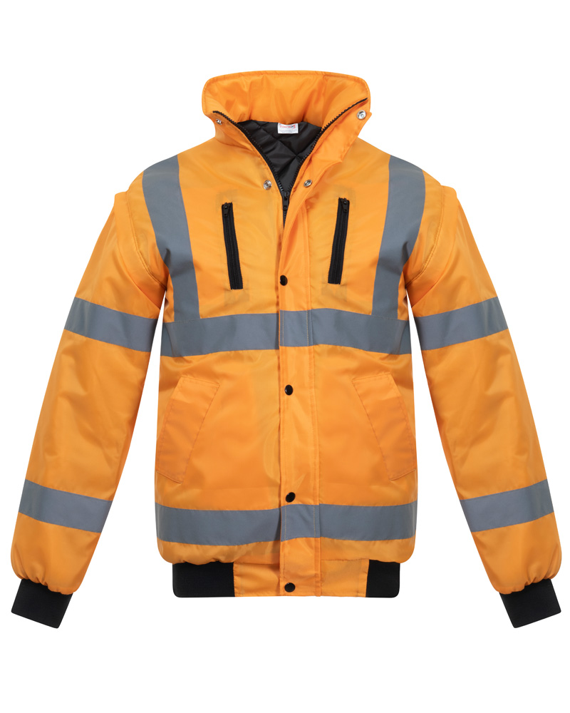 2 in 1 Oxford Press-Stud Reflective Jacket